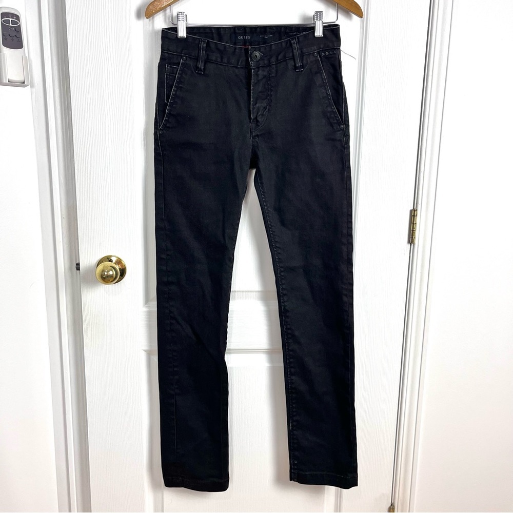 Guess Aladema Slim Tapered Black Jeans 29 x 34